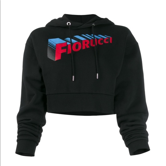Fiorucci Tops - Fiorucci SuperFiorucci cropped hoodie black S